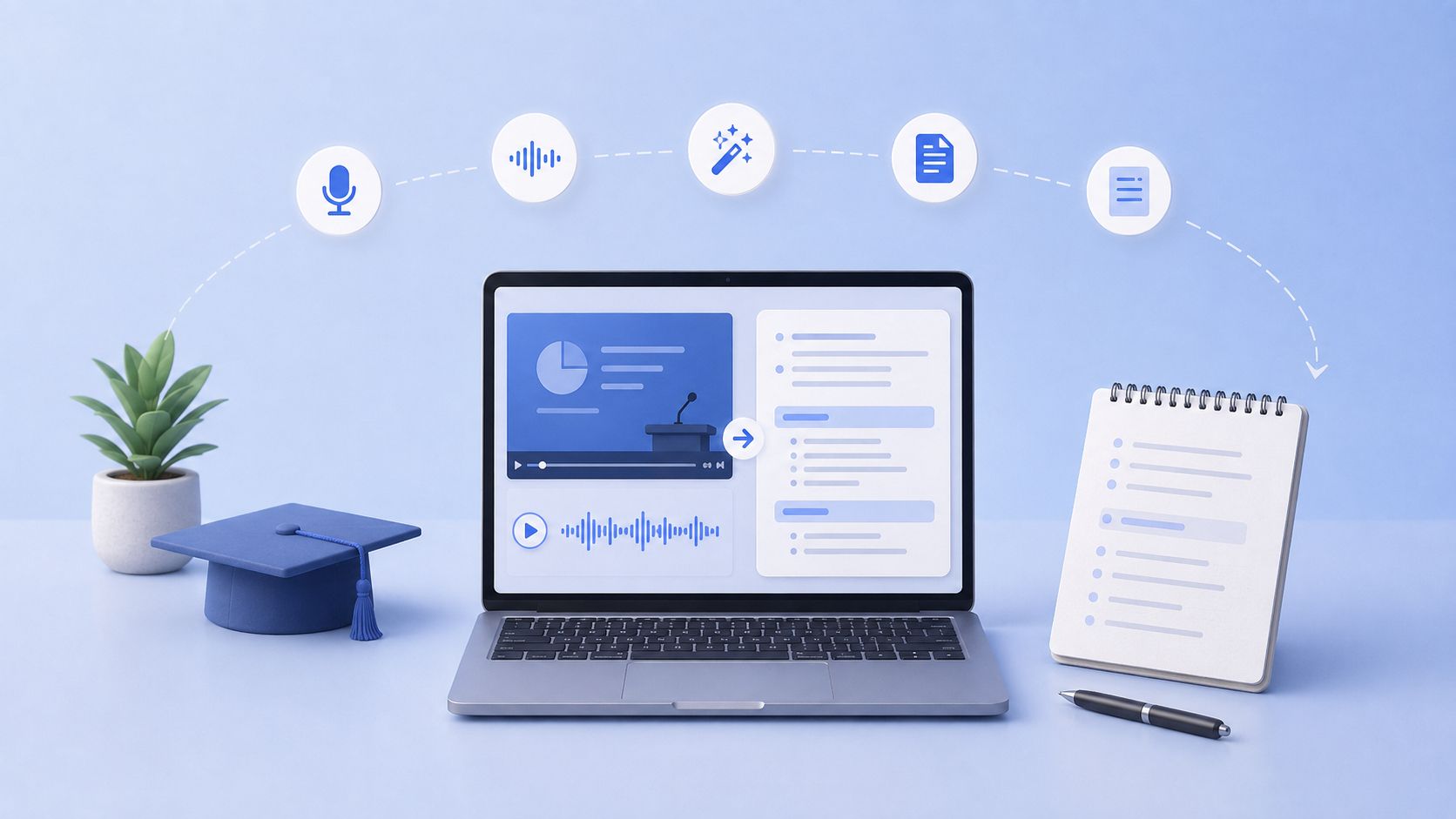 How to Transcribe a Lecture into Notes