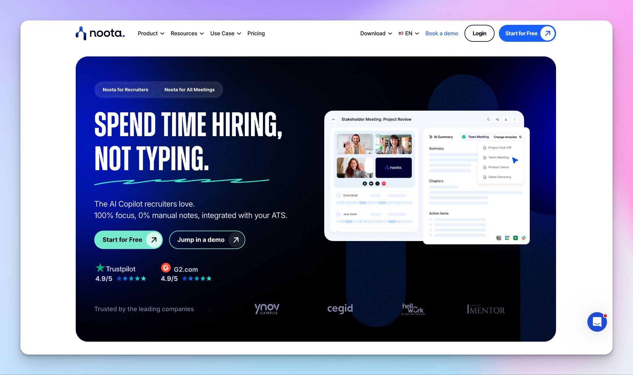 Noota - Best AI meeting assistant in Europe