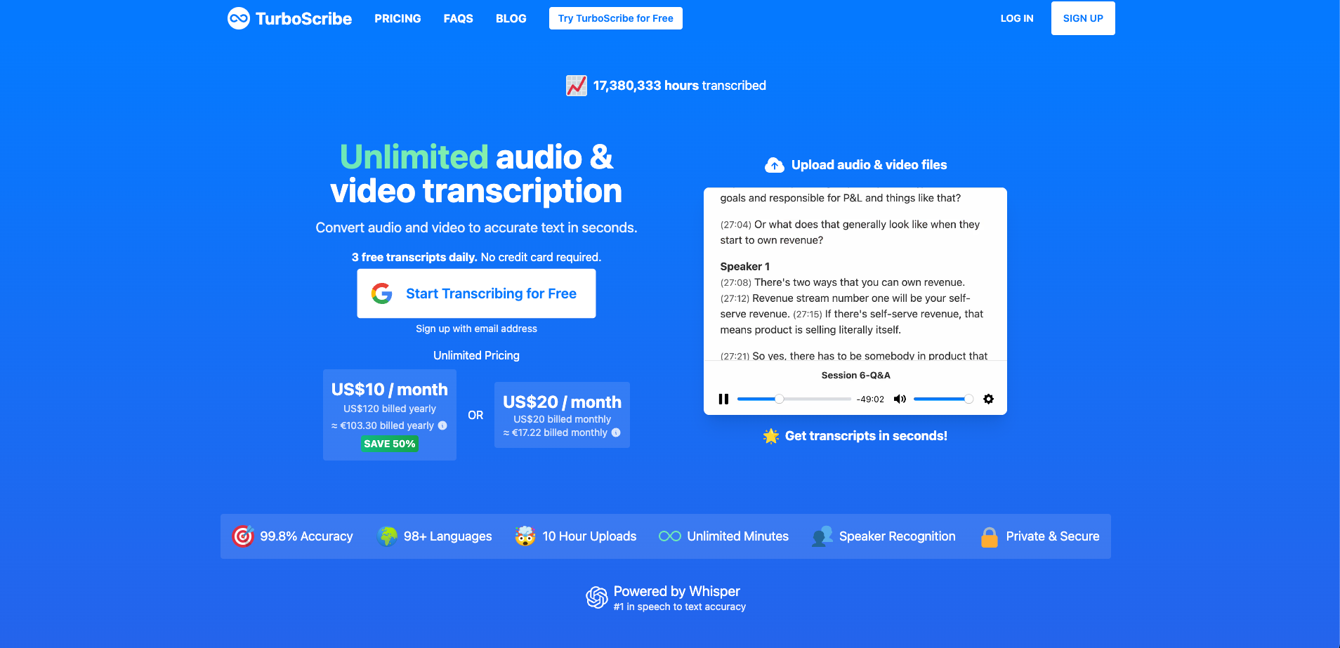 HappyScribe vs Turboscribe