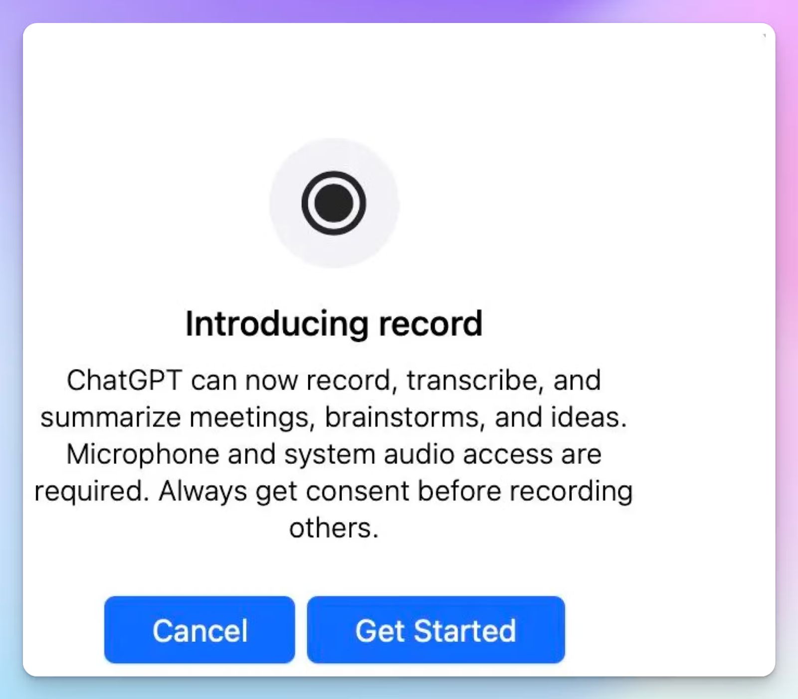 ChatGPT Record - Copilot AI alternative for meeting note taking