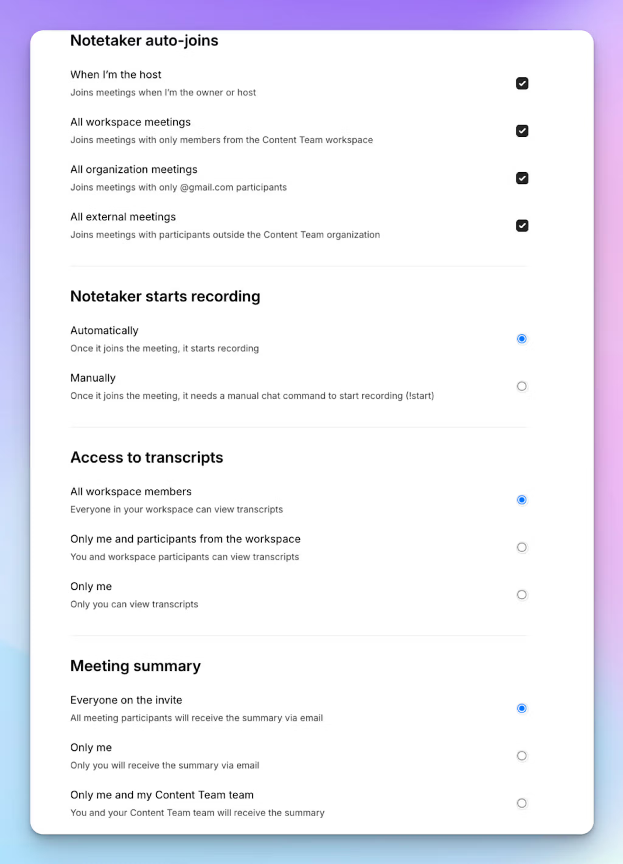 HappyScribe gives you full control over your meetings and meeting notes