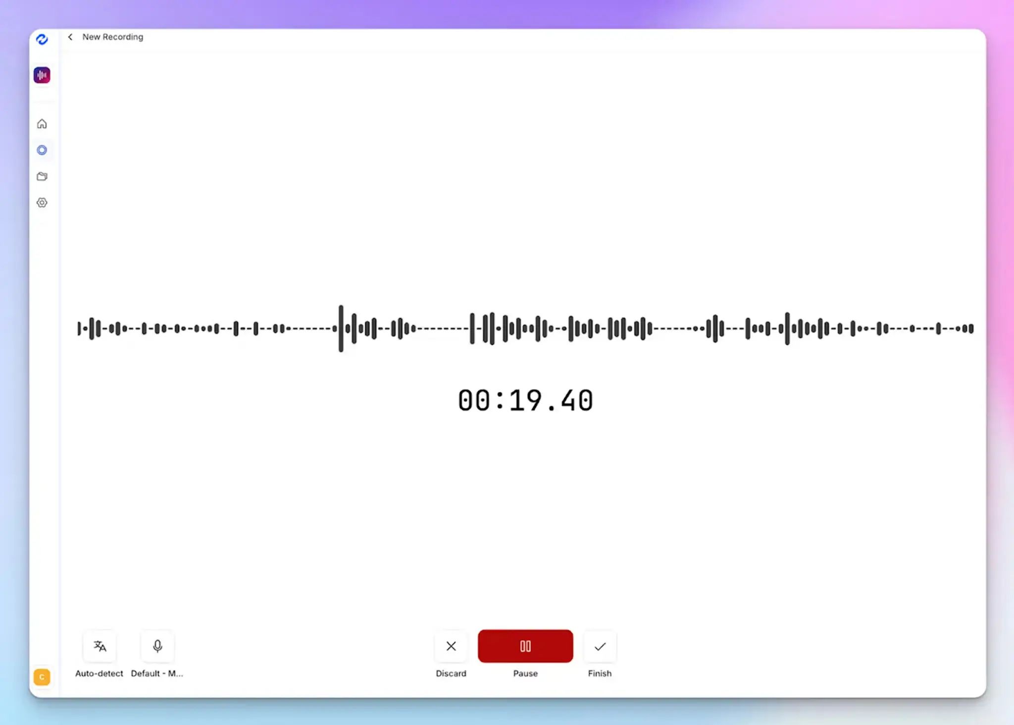 HappyScribe offers browser-based meeting capture for in-person conversations