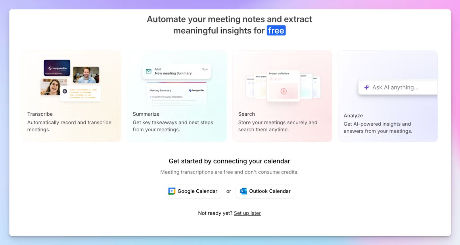 HappyScribe AI note taker is the best Copilot AI alternative for meeting notes