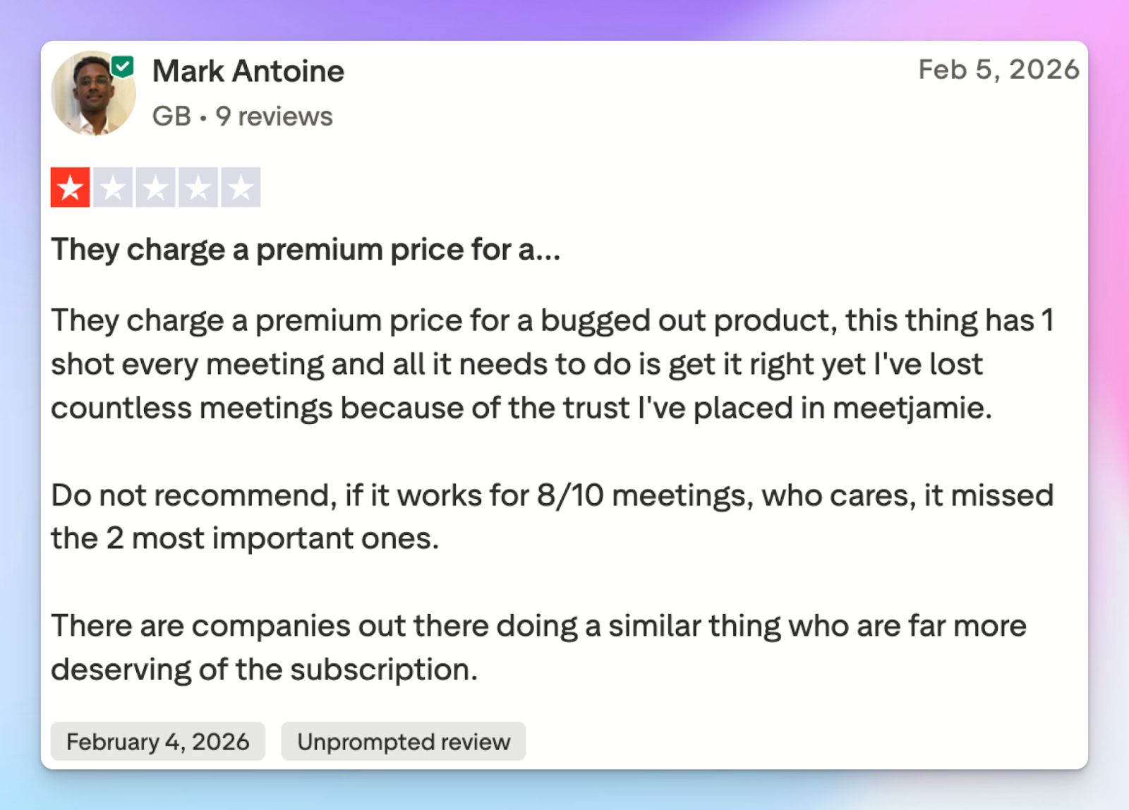 Jamie AI is too expensive for what it offers