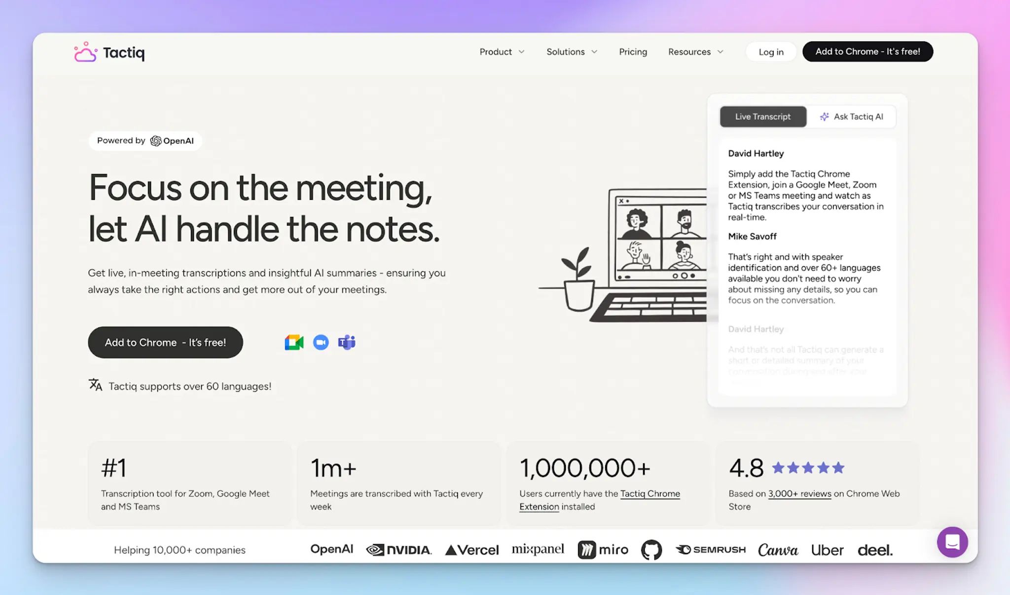 Tactiq bot-free AI note taker