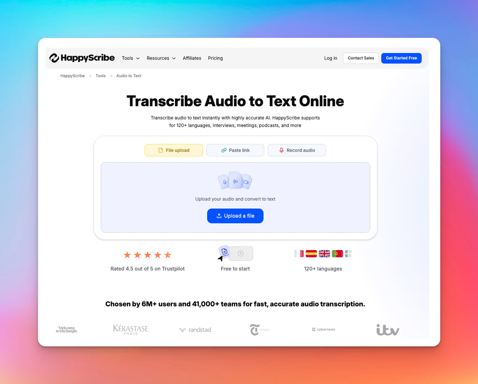 transcribe audio to text