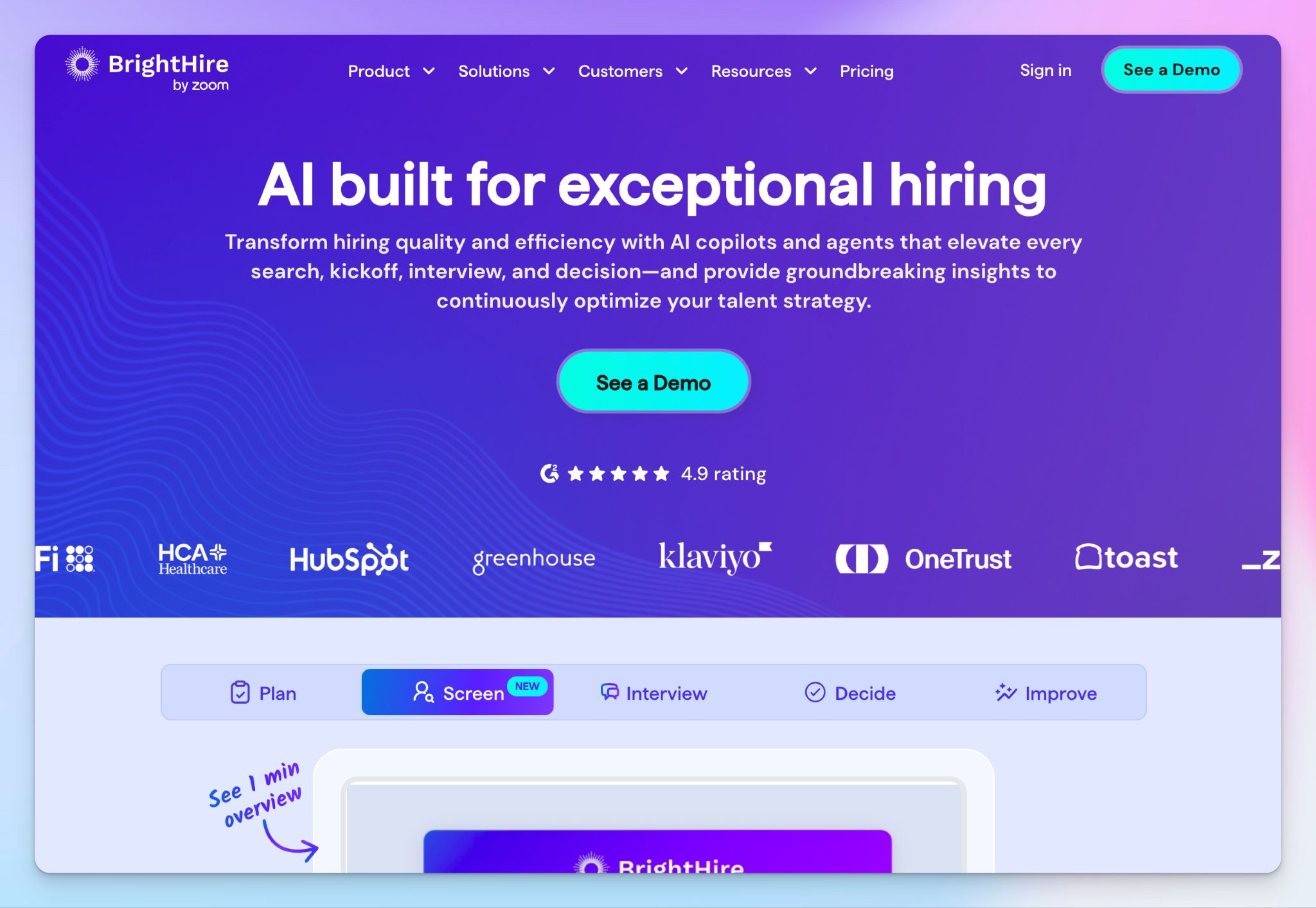 BrightHire - alternativa a Noota per prendere appunti di riunione