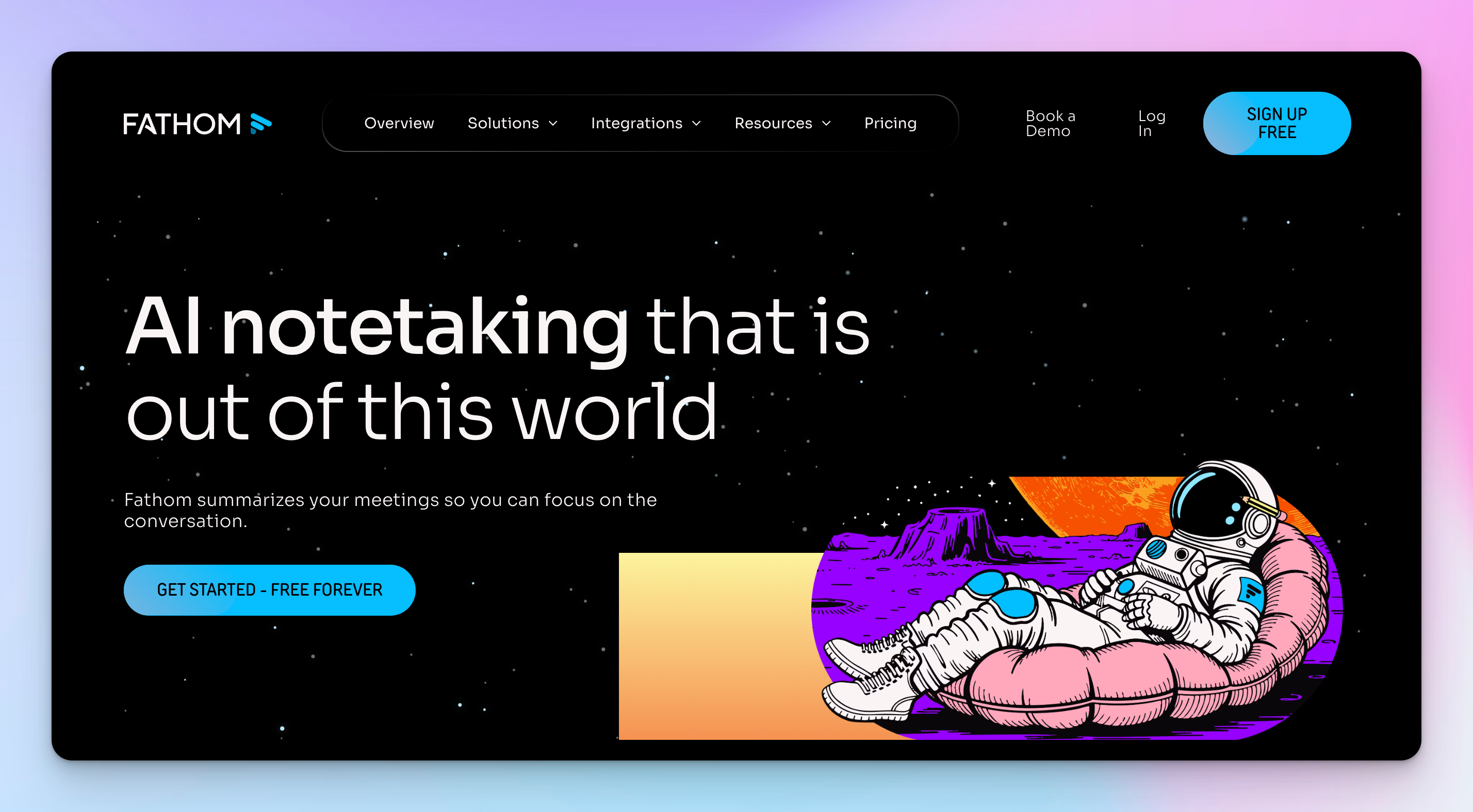 Fathom - Best free AI note taker