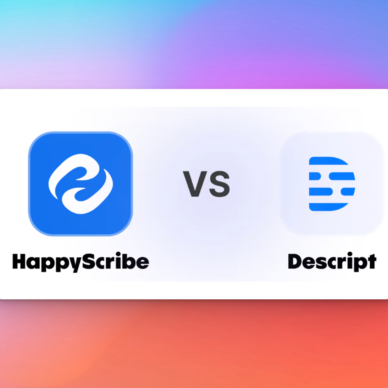 happyscribe vs descript