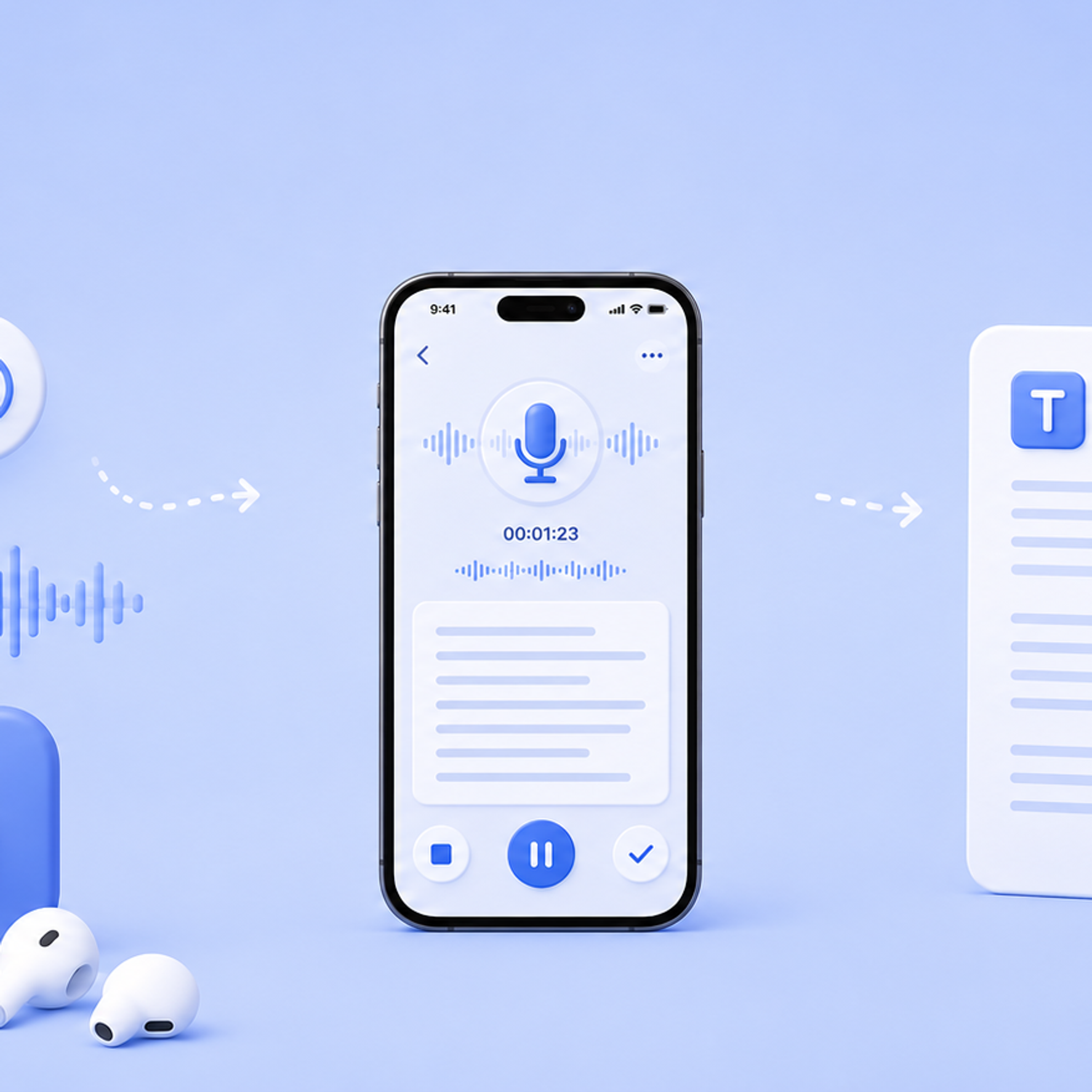 Transcribe audio on iPhone