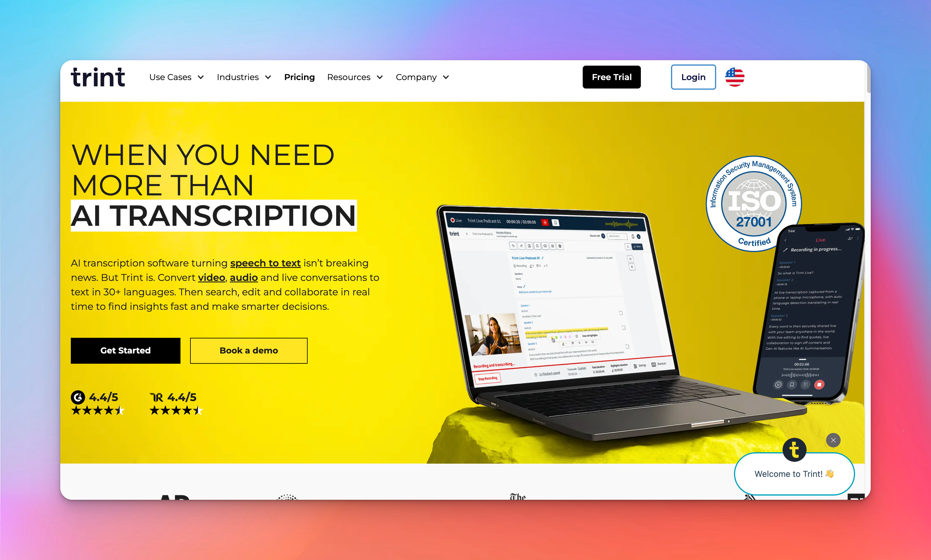 trint alternatives ai transcription happyscribe