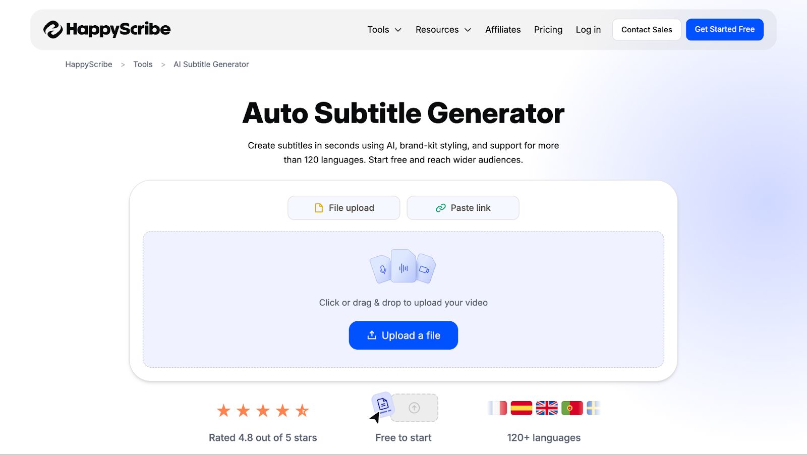 HappyScribe Auto Subtitle Generator