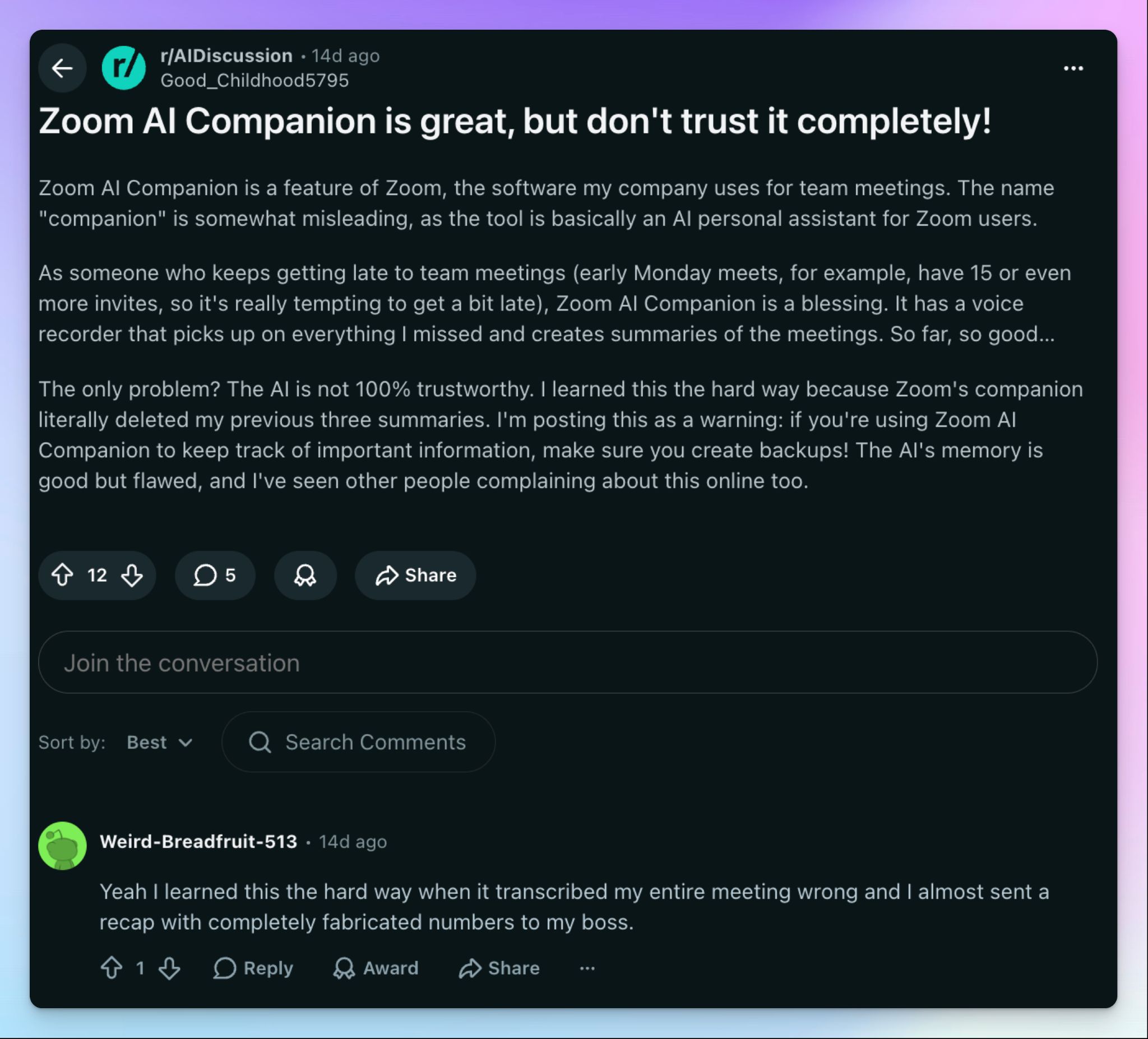 Zoom AI Companion genera verbali di riunione poco accurati di cui non ti puoi fidare