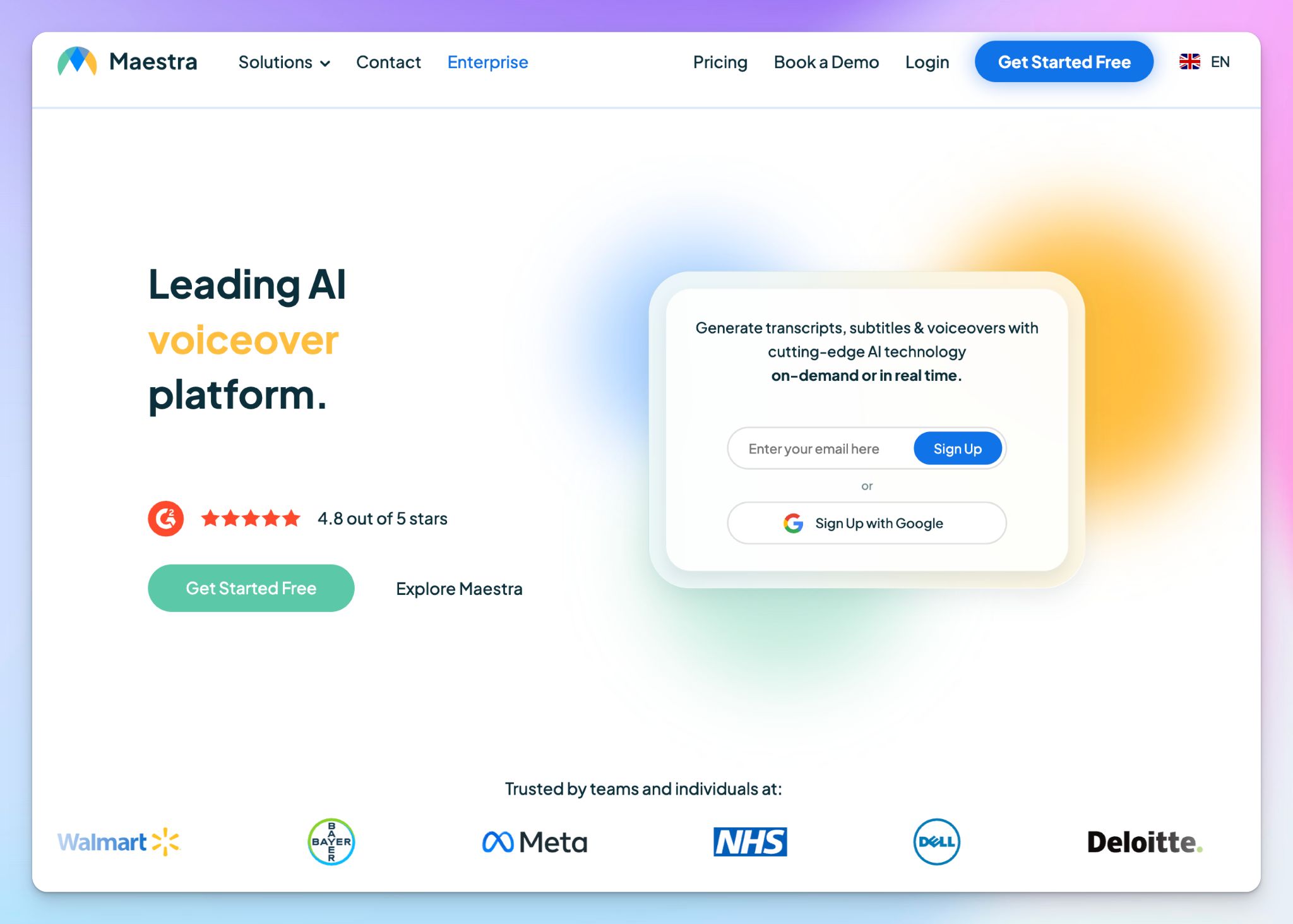 Maestra is a multilingual transcription service