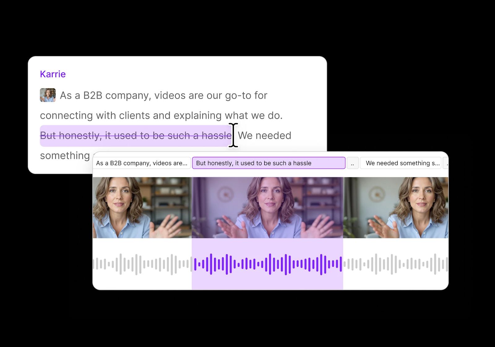 Subtitles on Descript