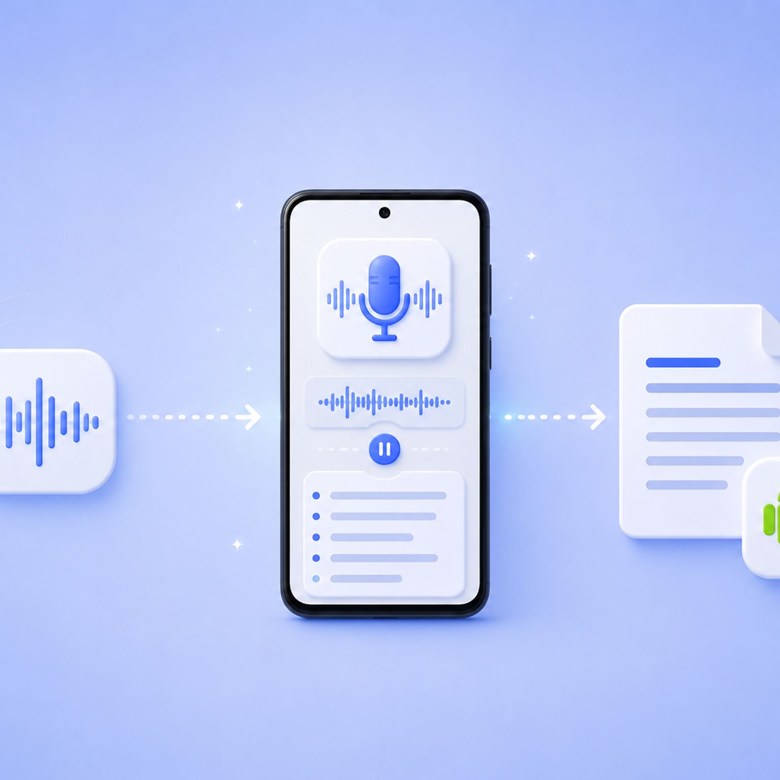 Transcribe audio on Android with mobile app