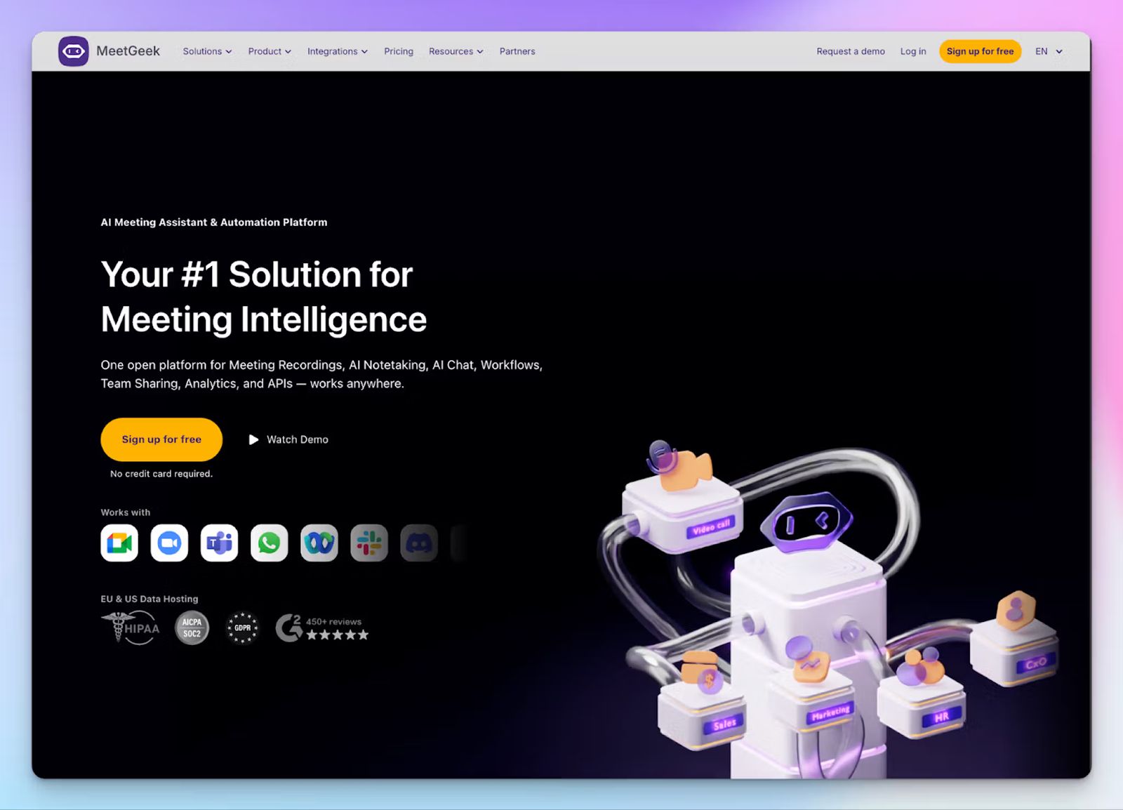 MeetGeek - IA notetaker senza bot in Europa