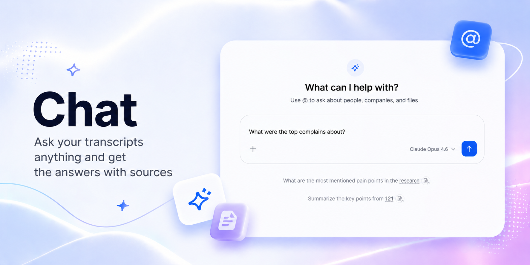 Introducing Chat: Your transcriptions know everything. Ask them